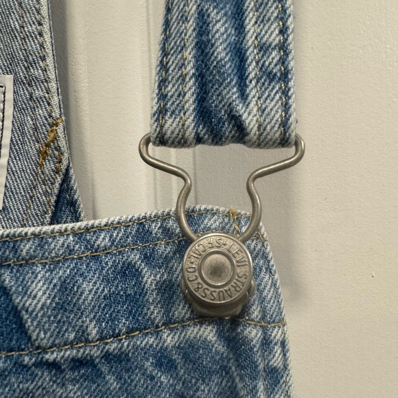 Light Wash Denim Overalls (Short Length) - Picture 4 of 5